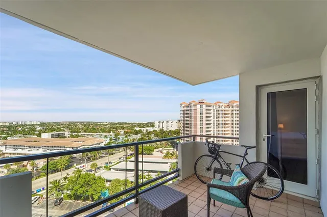 a view of ocean from a balcony