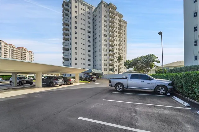 a car parked in front of a building
