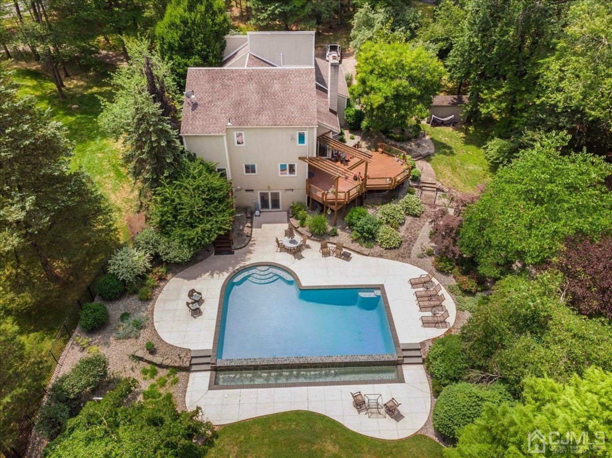 18 Lance Road Lebanon, NJ 08833 - Photo 35 of 45 an aerial view of a house with garden space and street view