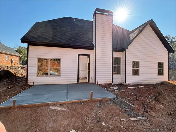 a front view of a house