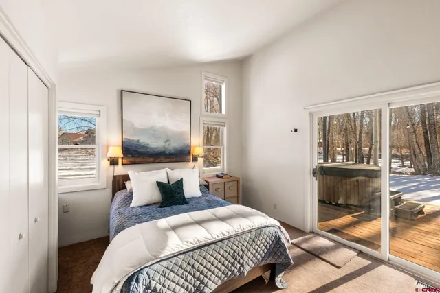 a view of a hallway with a glass door