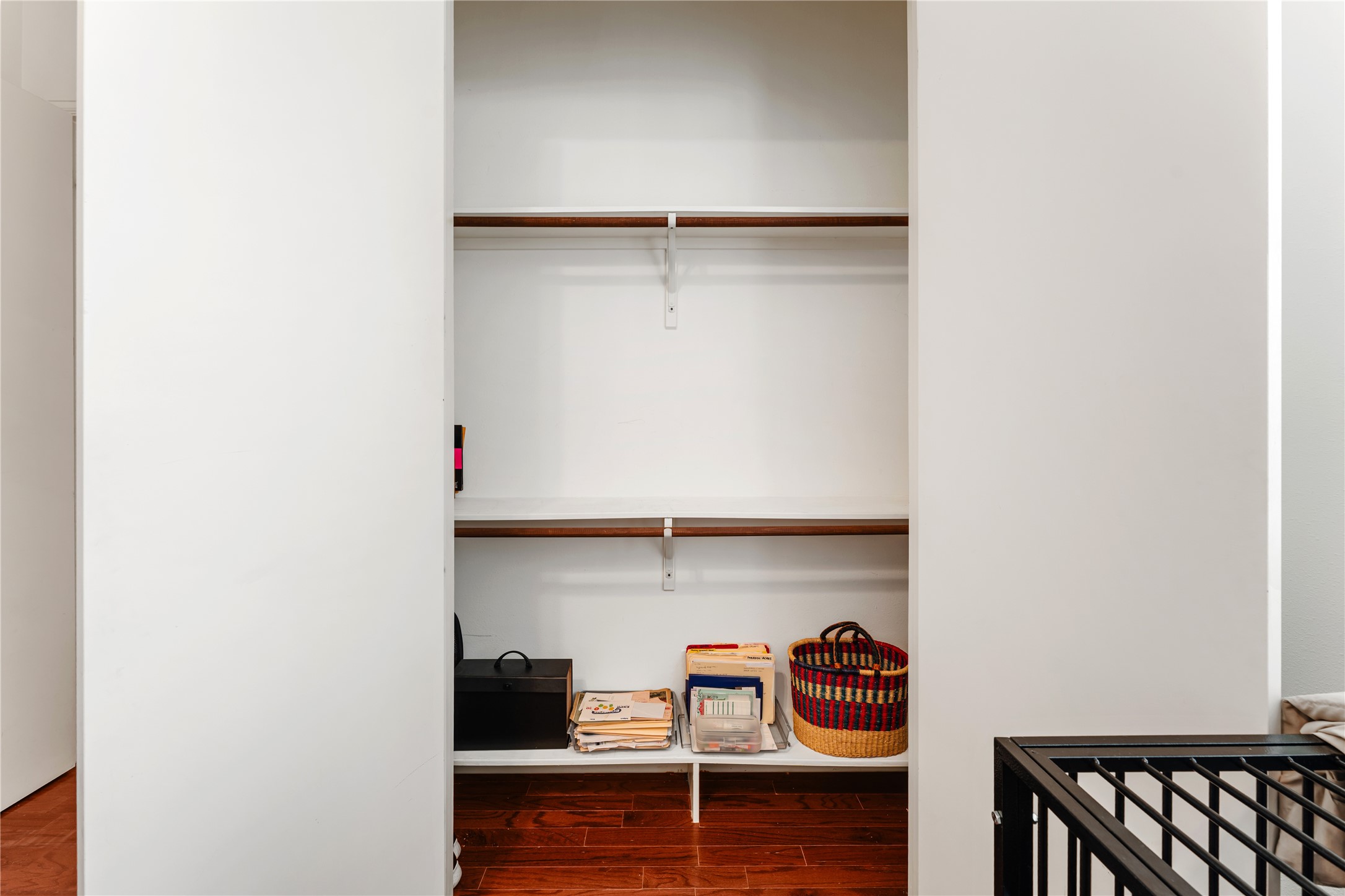 415 West 8th Street Houston, TX 77007 - Photo 37 of 39 Excellent storage continues throughout the home with a spacious closet designed to keep everyday essentials neatly organized. Generous shelving and hanging space maximize functionality without sacrificing style. Thoughtful storage solutions make every room feel even more spacious.