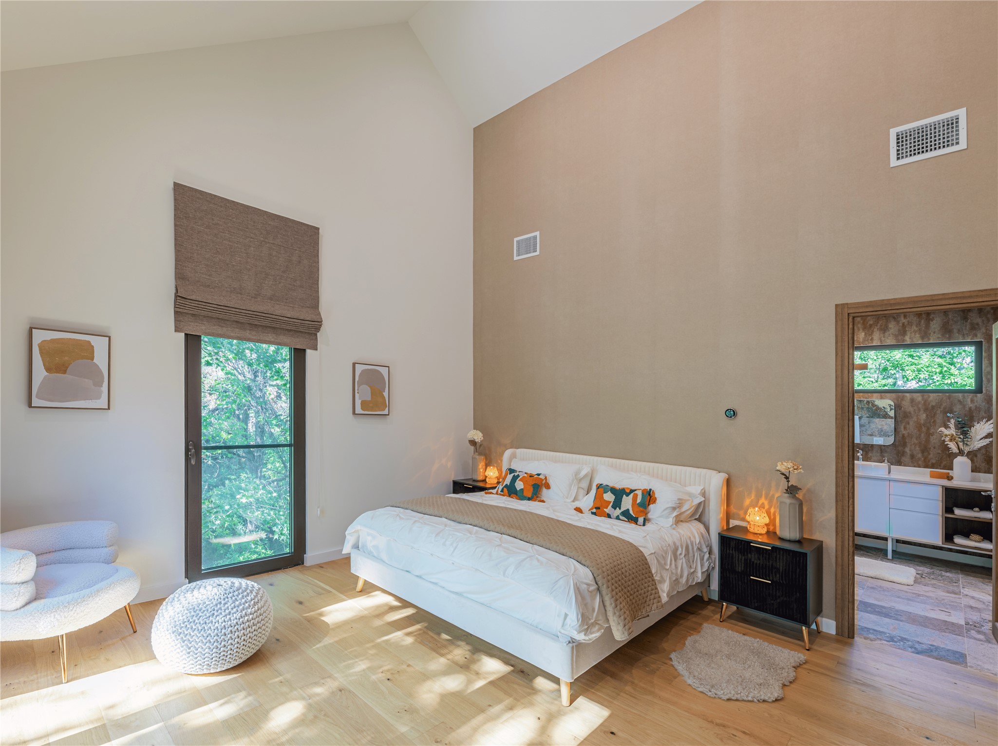 2806 Geronimo Trail Austin, TX 78734 - Photo 8 of 36 a bedroom with a bed and wooden floor