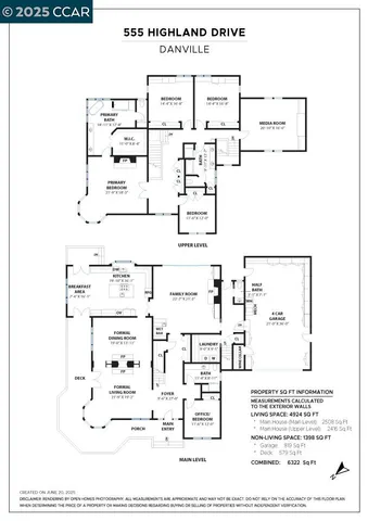 $3,950,000 | 555 Highland Drive, Danville, CA 94526
