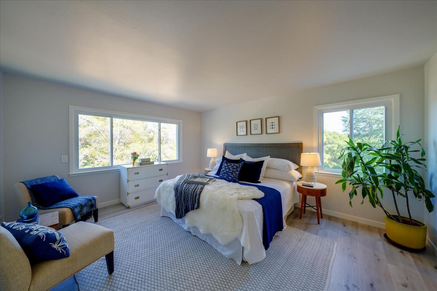 1122 Southdown Road Hillsborough, CA 94010 - Photo 17 of 42 a bed room with bed and a window
