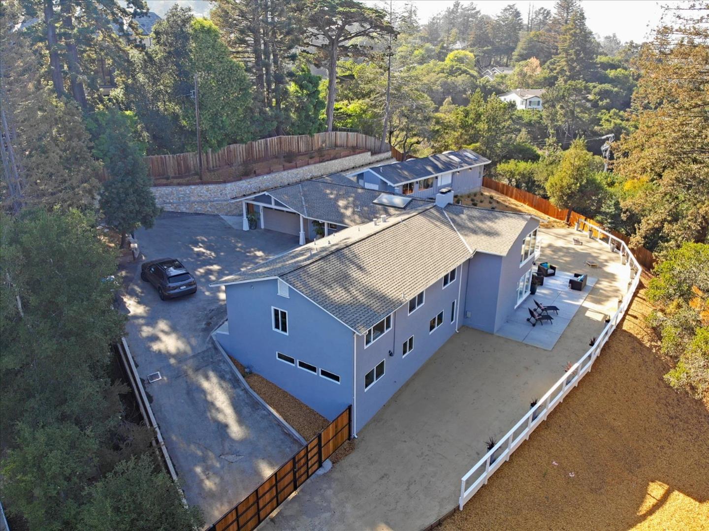 1122 Southdown Road Hillsborough, CA 94010 - Photo 38 of 42 an aerial view of a house with a yard