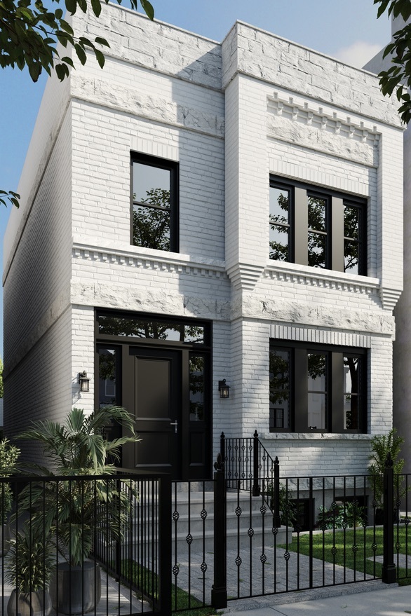 2228 West Lyndale Street Chicago, IL 60647 - Photo 1 of 23 a view of a house with wooden fence