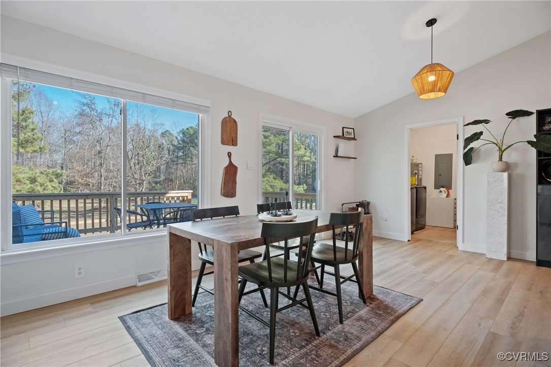 12646 Old Ridge Road Beaverdam, VA 23015 - Photo 11 of 48 Dining room featuring lofted ceiling, washer / dry