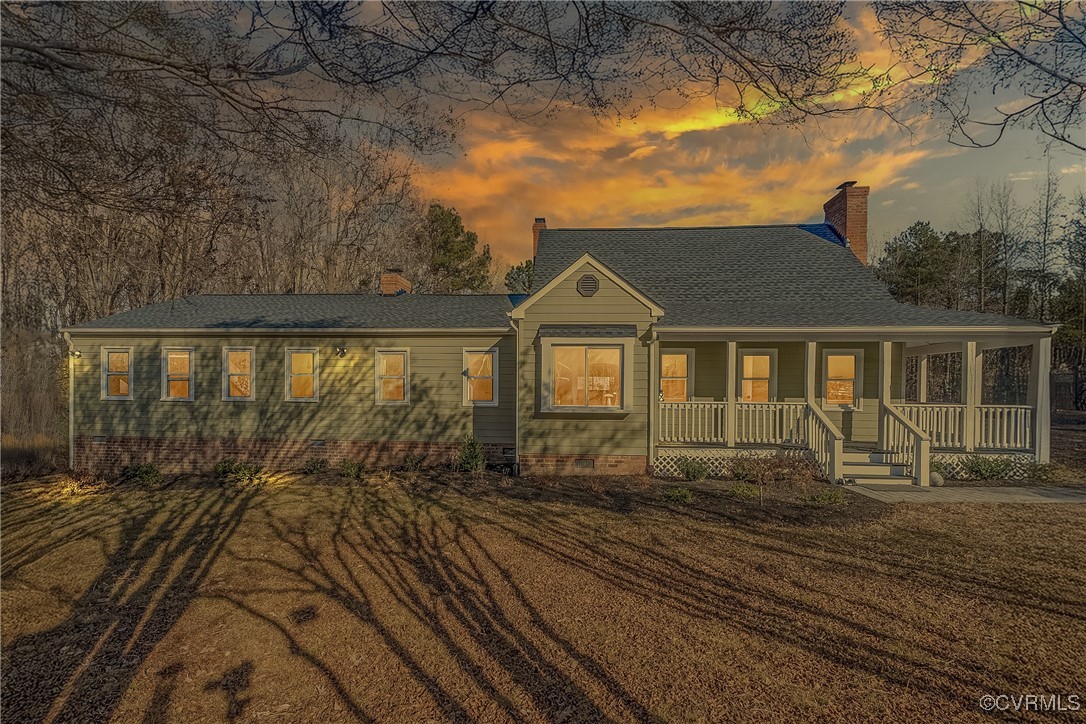 12646 Old Ridge Road Beaverdam, VA 23015 - Photo 3 of 48 Single story home with a yard and covered porch