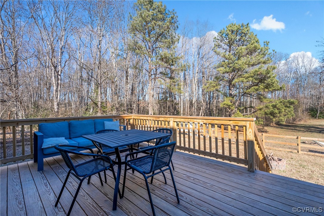 12646 Old Ridge Road Beaverdam, VA 23015 - Photo 36 of 48 Wooden deck with an outdoor living space