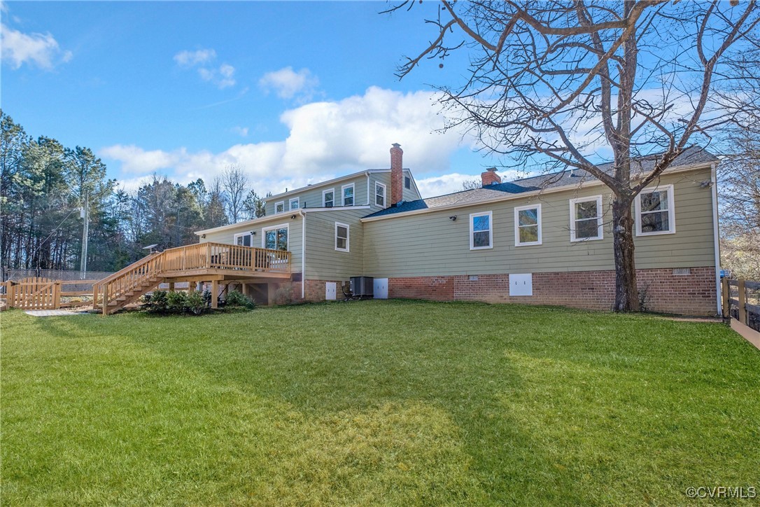 12646 Old Ridge Road Beaverdam, VA 23015 - Photo 42 of 48 Rear view of property with a wooden deck, central