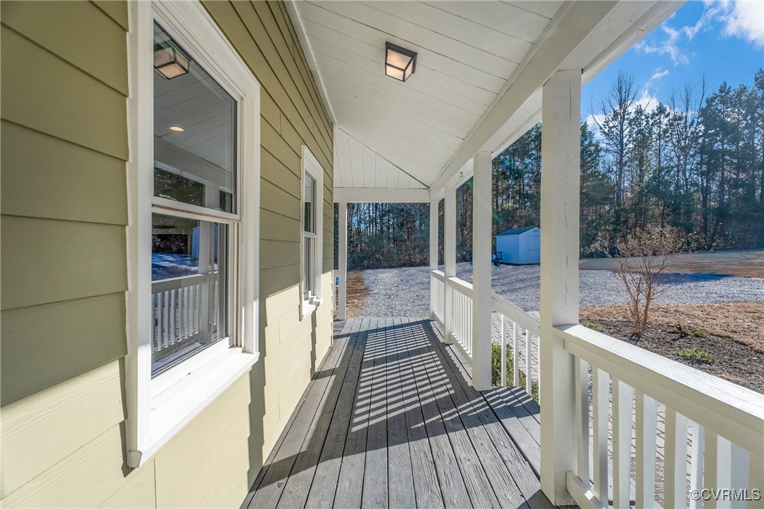 12646 Old Ridge Road Beaverdam, VA 23015 - Photo 45 of 48 Wooden deck with covered porch
