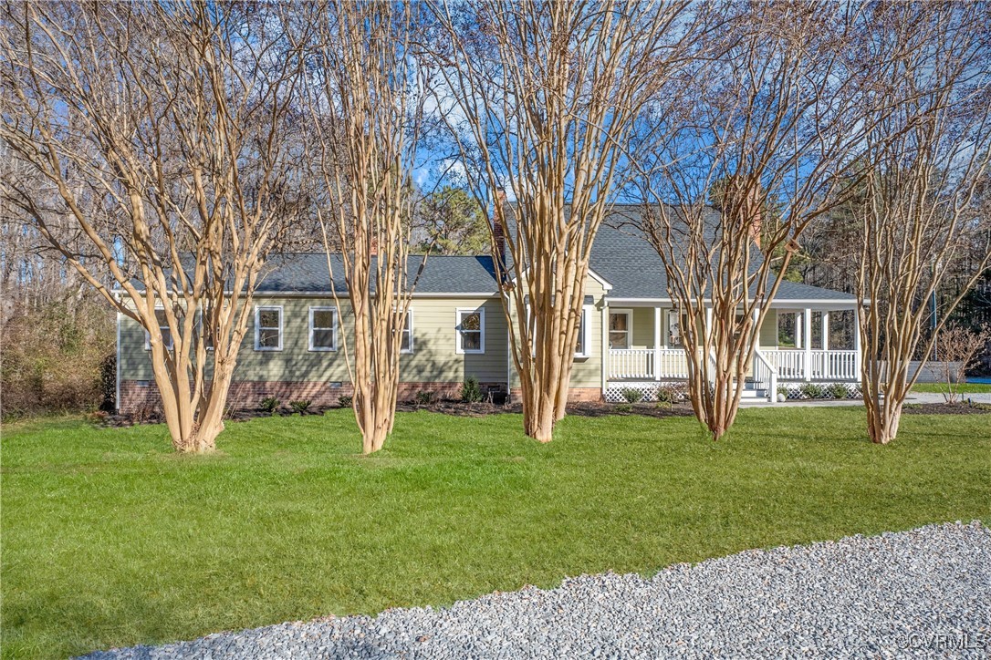 12646 Old Ridge Road Beaverdam, VA 23015 - Photo 48 of 48 Single story home with a front lawn and covered po