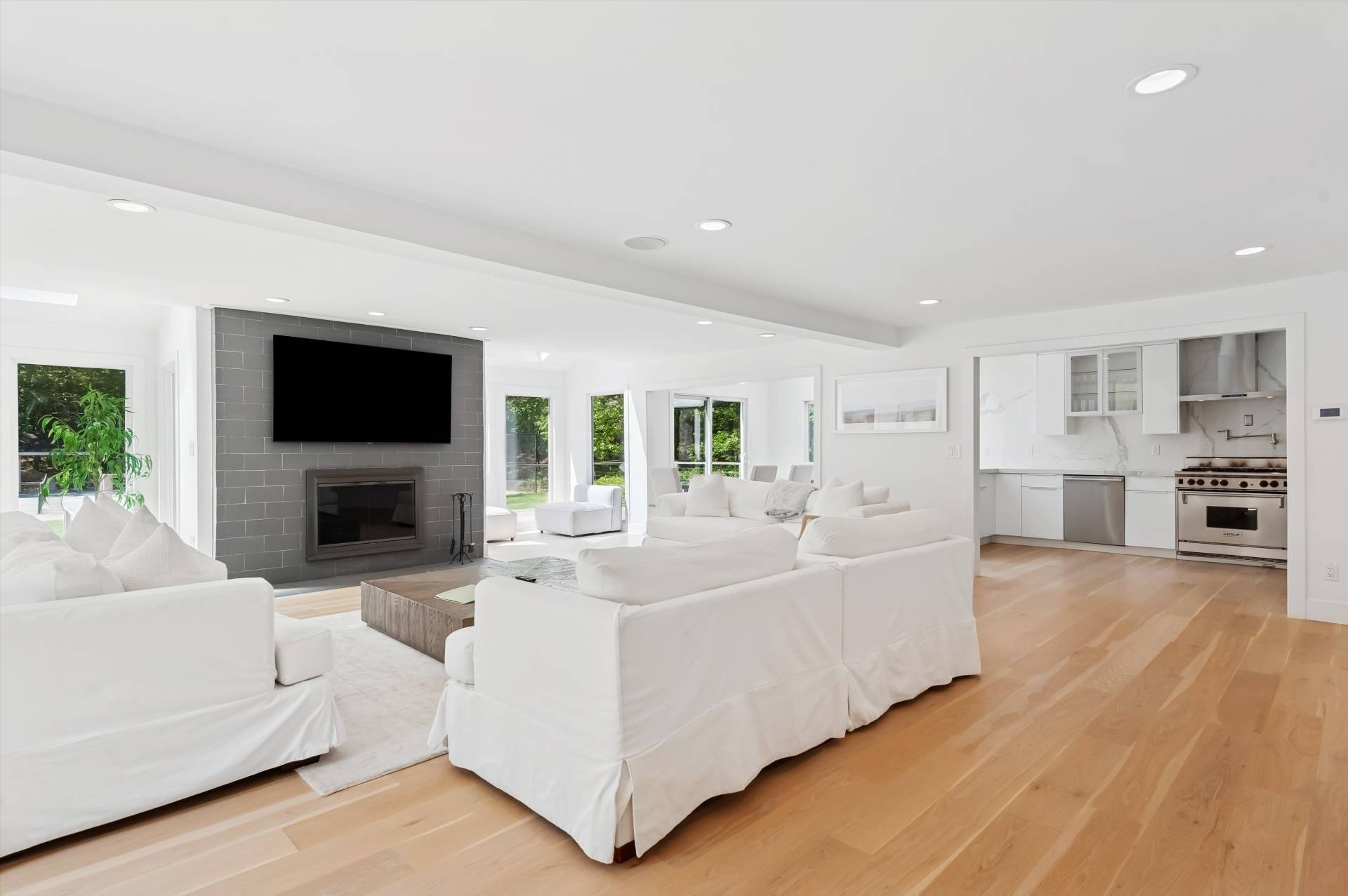 2 Jodys Path East Hampton, NY 11937 - Photo 18 of 43 a living room with furniture and a flat screen tv