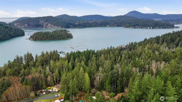 a view of lake with mountain