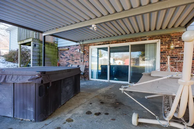 a view of a back yard of the house