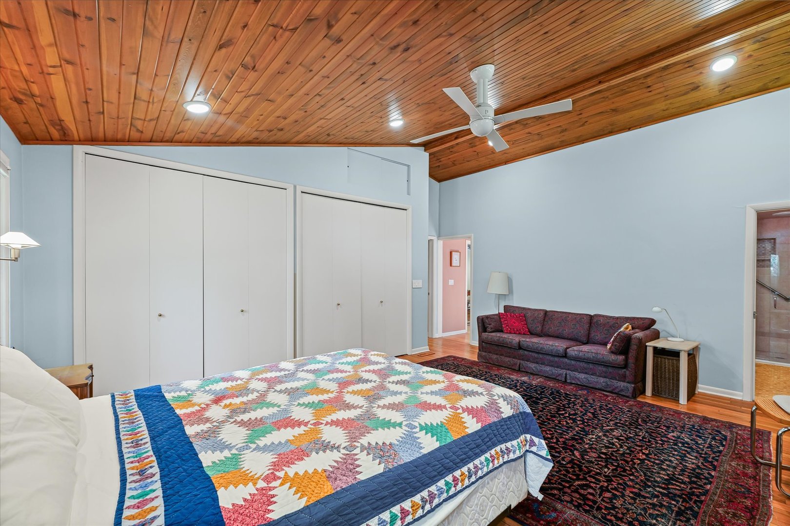 2119 Galen Drive Champaign, IL 61821 - Photo 20 of 39 a bedroom with a bed and wooden floor