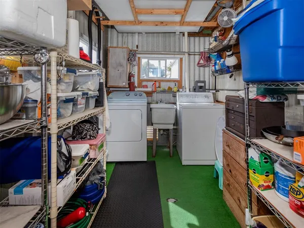 a view of storage and utility room
