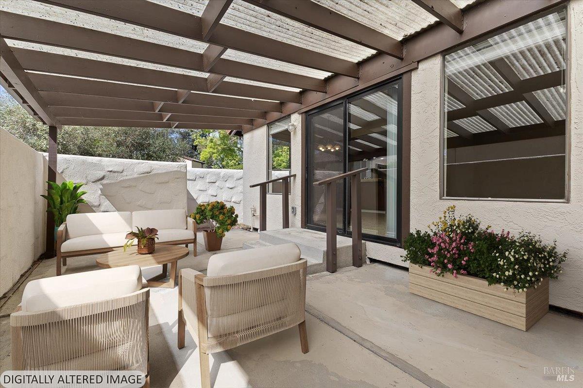 920 Shady Oak Drive Santa Rosa, CA 95404 - Photo 29 of 37 a building outdoor space with patio furniture and potted plants