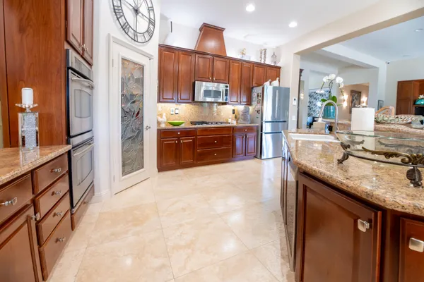 an outdoor space with seating