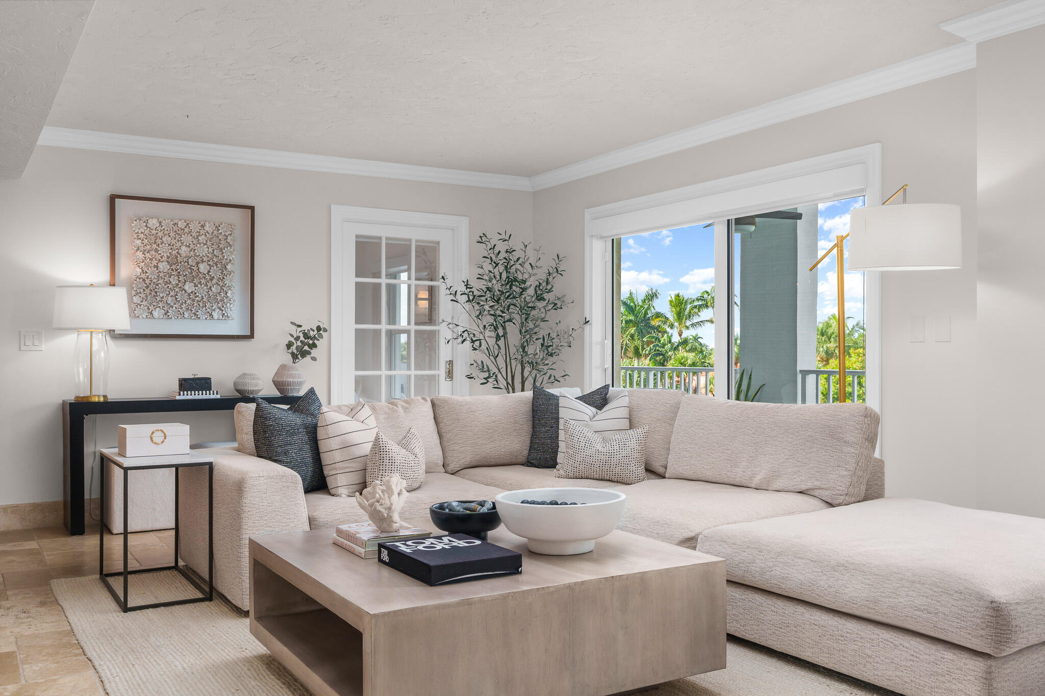 1111 South Ocean Boulevard, Unit 417 Boca Raton, FL 33432 - Photo 6 of 47 a living room with furniture and a large window