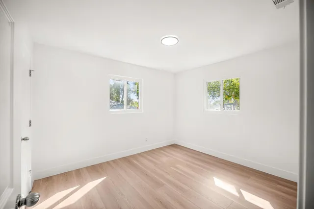 an empty room with a window