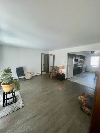 a living room with furniture and a couch