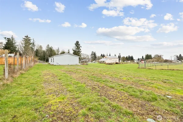 a view of a lake with houses