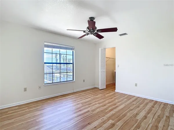 an aerial view of residential building and parking space