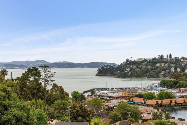 a view of lake and mountain