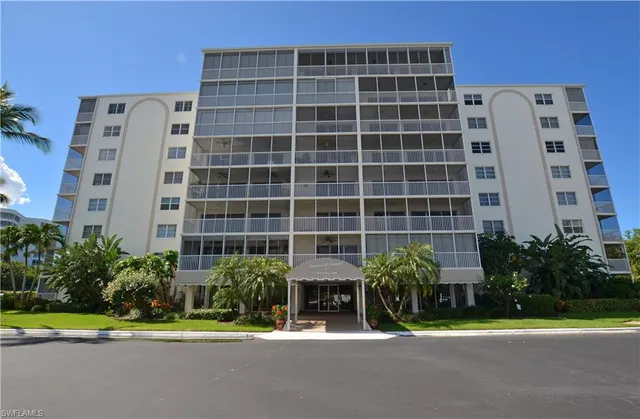 a front view of a multi story building