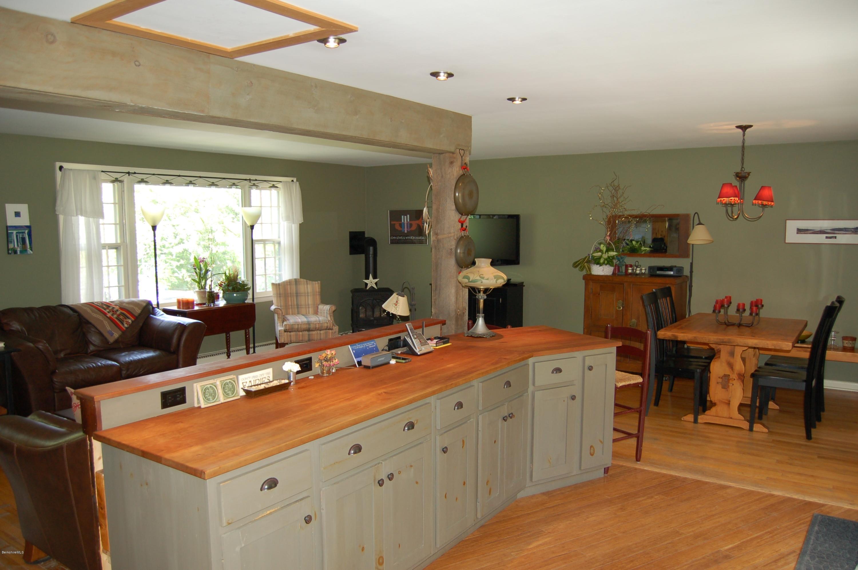 1 Post Road Lenox, MA 01240 - Photo 8 of 28 Open kitchen/living room/dining room