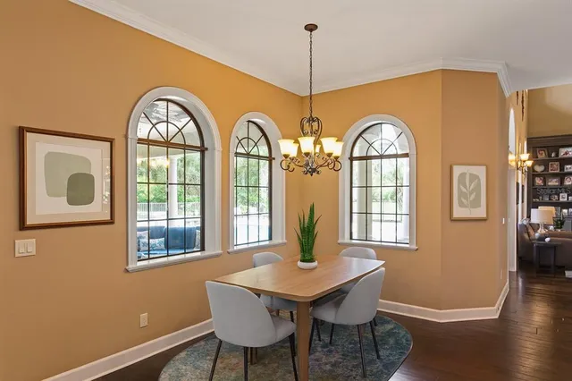 a workspace with furniture and window