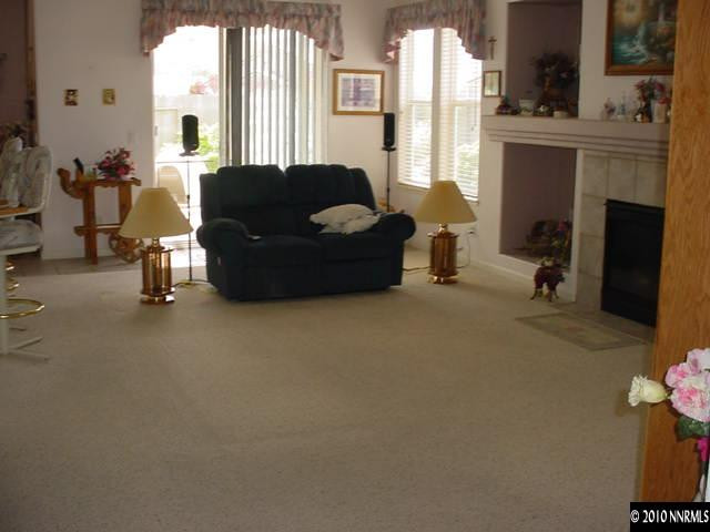1130 Broadview Court Reno, NV 89521 - Photo 3 of 6 a living room with furniture and a fireplace