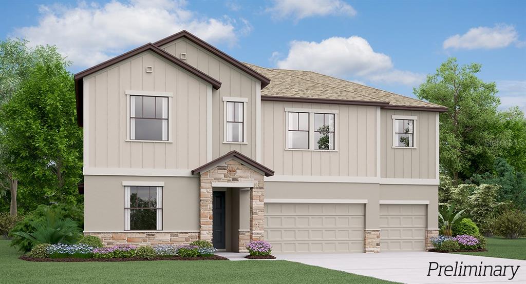 Exterior Front - PRELIMINARY - Will have pavered driveway