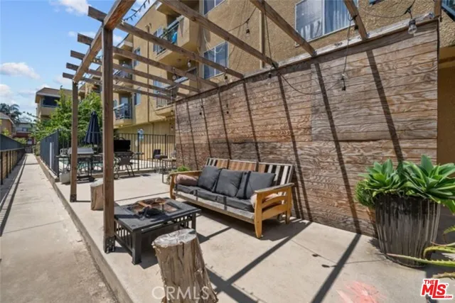 a view of outdoor seating