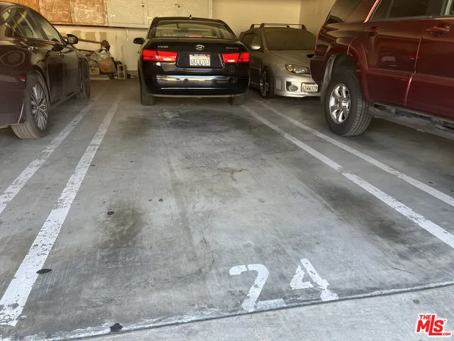 a view of a cars parking space