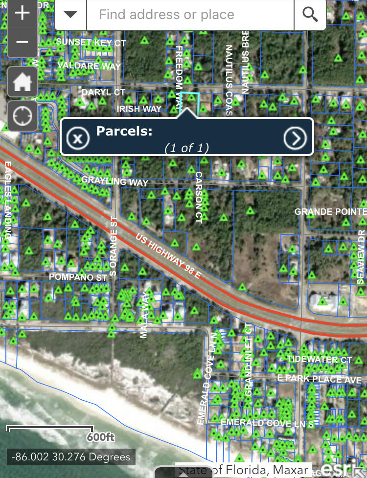 102 Walton Palm Road Inlet Beach, FL 32461 - Photo 3 of 3 a view of a street with a street from a window