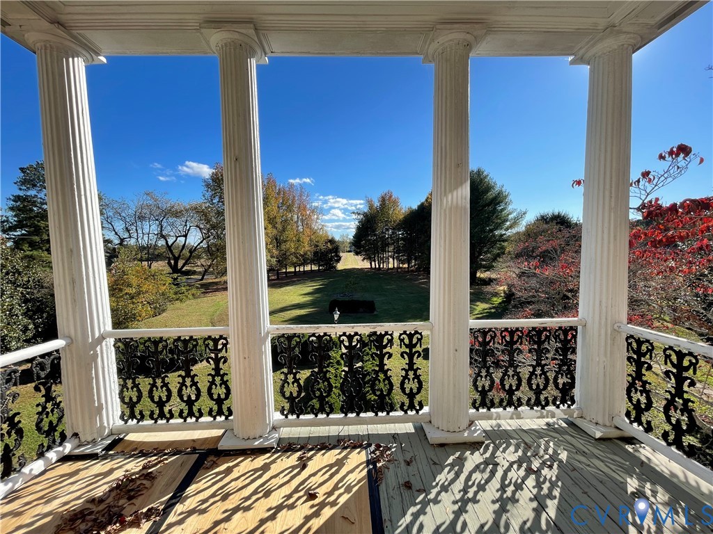 287 Rowes Landing Road Heathsville, VA 22473 - Photo 7 of 60 a view of a balcony with wooden floor