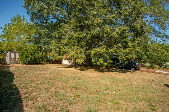 a view of house with tree in front of it