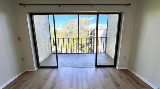 a view of a lake from a balcony