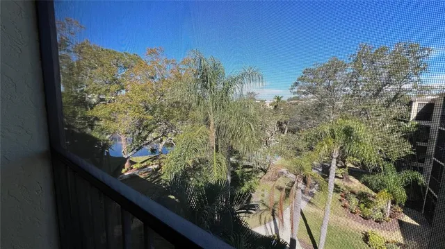 an outdoor space with furniture