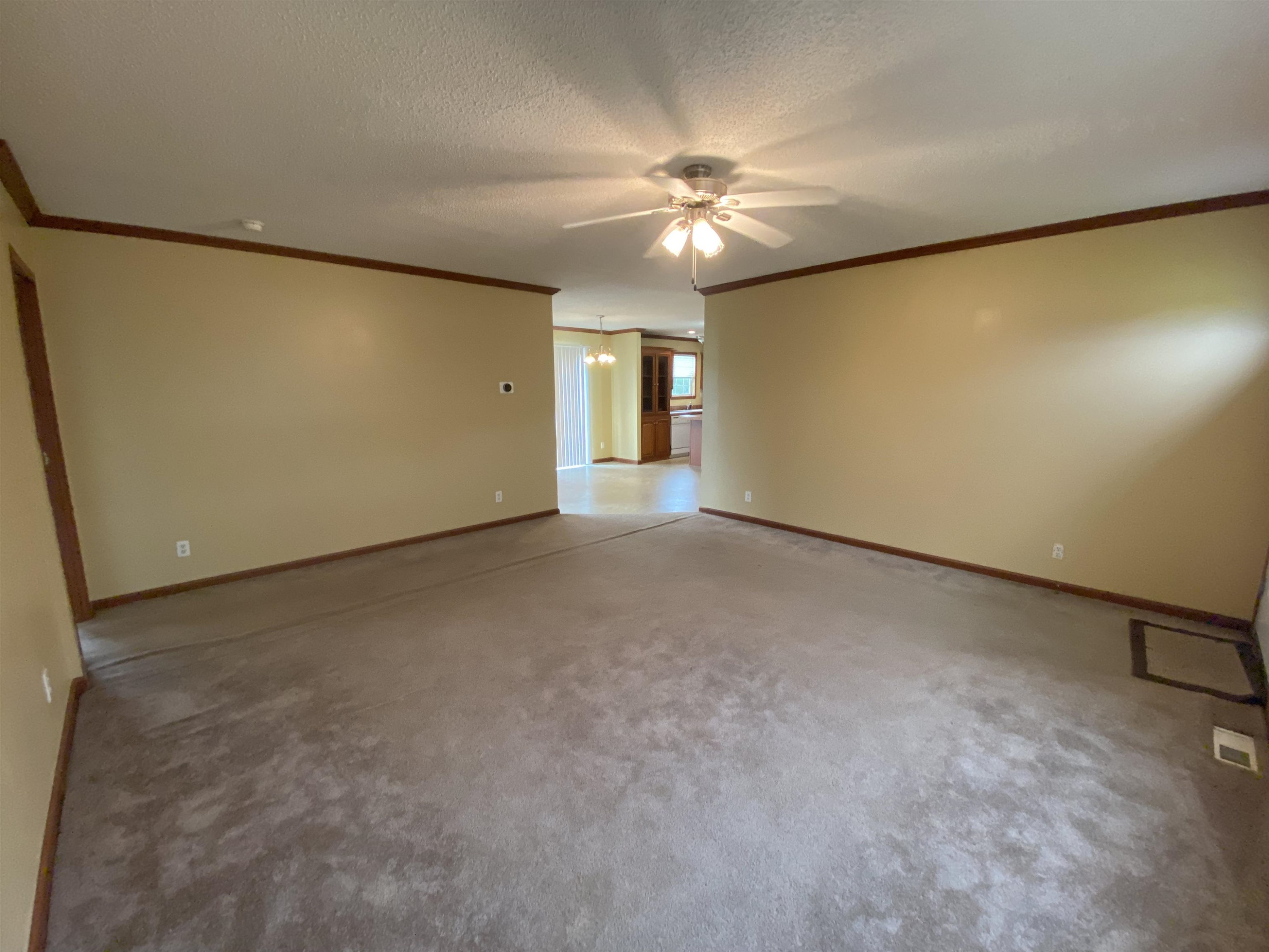 115 Bridgers Road Kenly, NC 27542 - Photo 11 of 30 an empty room with a ceiling fan and a window