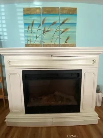 a close view of fireplace