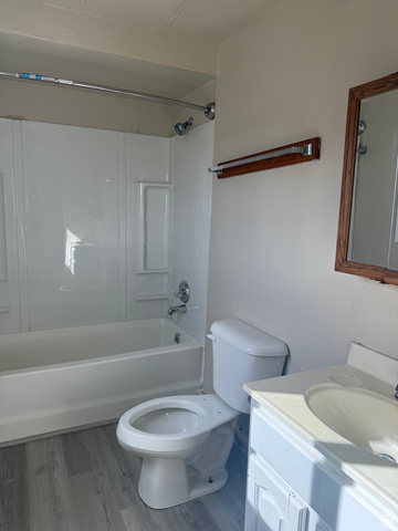 446 Riverside Drive, Unit 24 Wellington, UT 84542 - Photo 13 of 14 Full bathroom featuring vanity, wood finished floors, and shower / bath combination