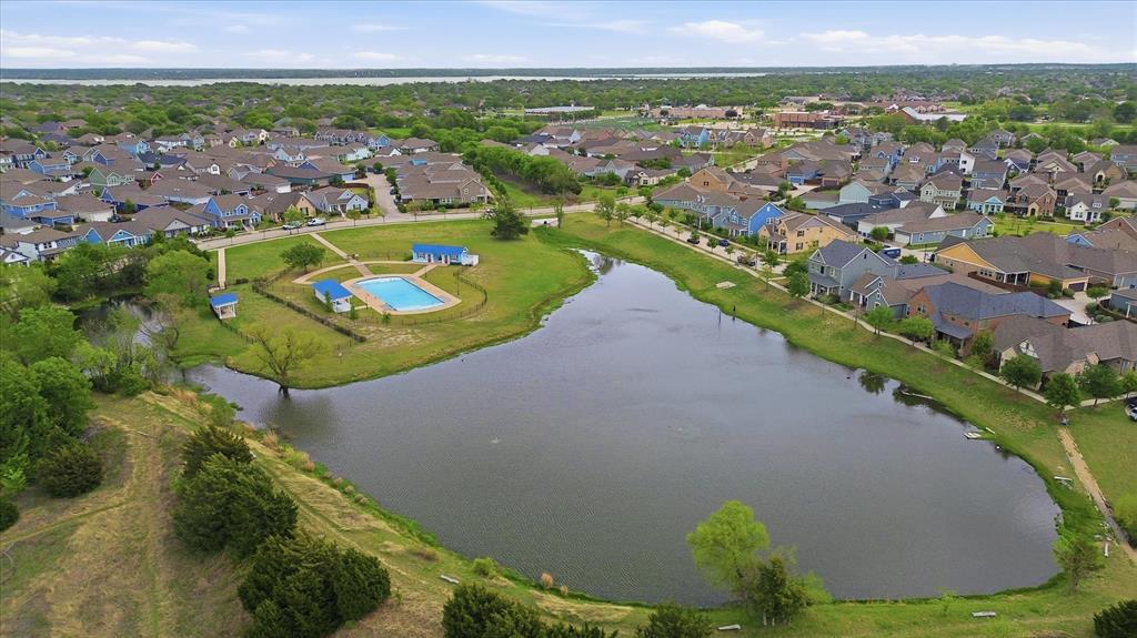 8713 Homestead Boulevard Rowlett, TX 75089 - Photo 25 of 28 an aerial view of a residential houses with outdoor space and a lake view