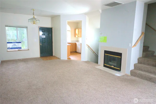 a room with a sink and a window