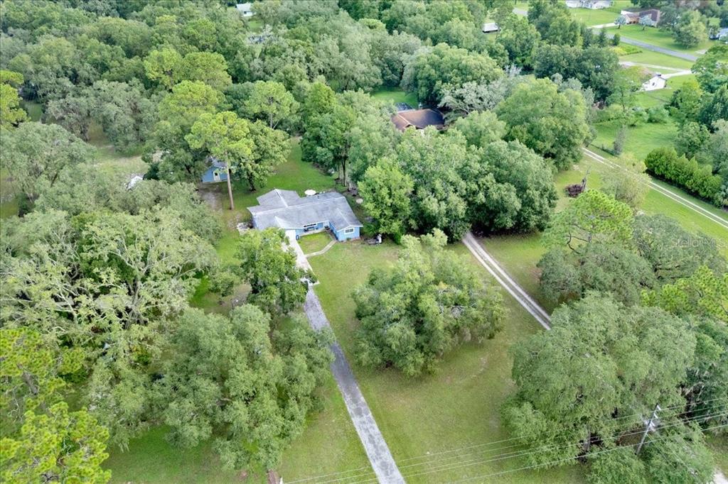 34159 Ridge Manor Boulevard Dade City, FL 33523 - Photo 29 of 33 an aerial view of residential house with outdoor space and trees all around