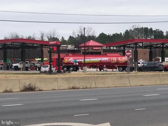 a view of street and shops