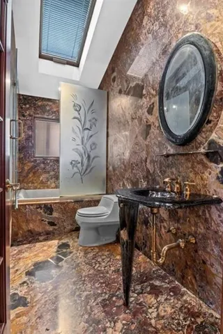 a living room with a couch and a table